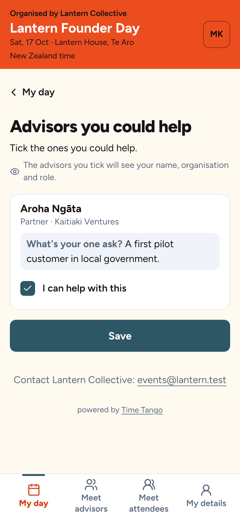 The asks to tick, on a guest's phone